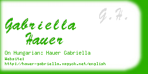 gabriella hauer business card